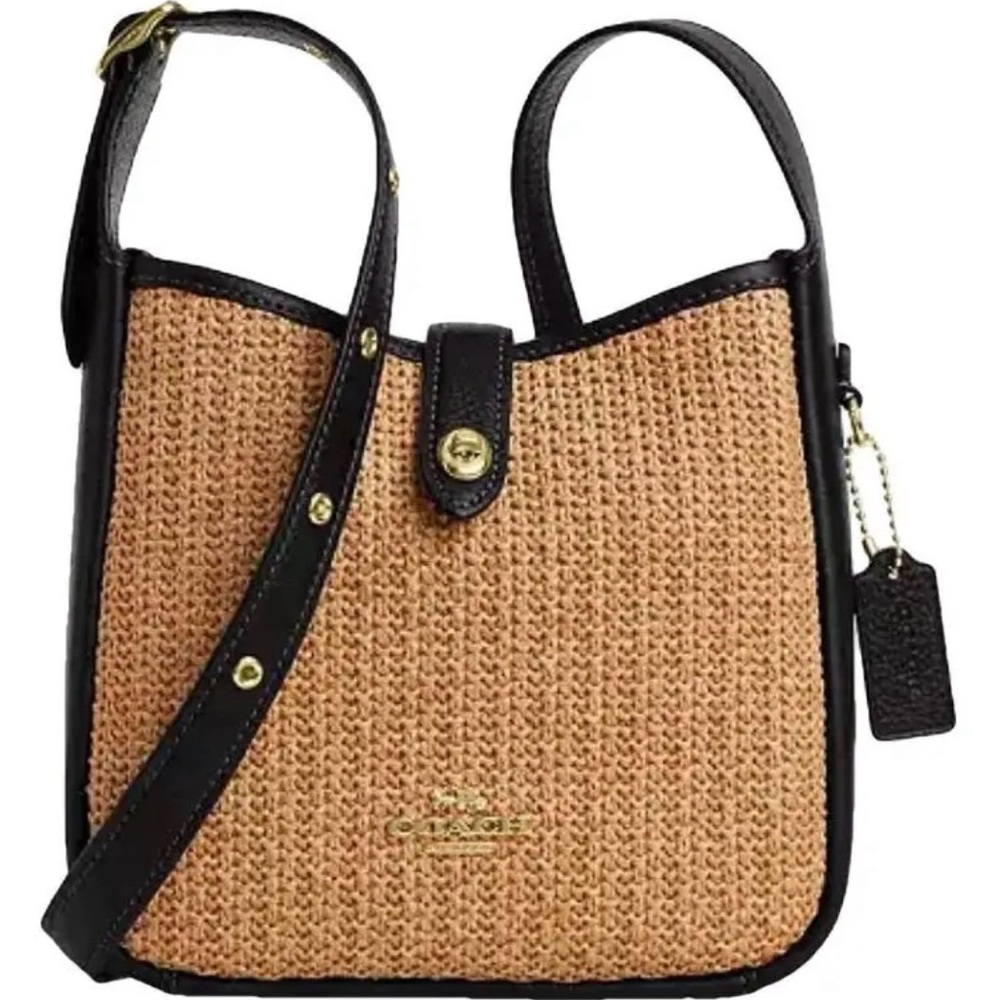 Coach Hadley straw purse mini